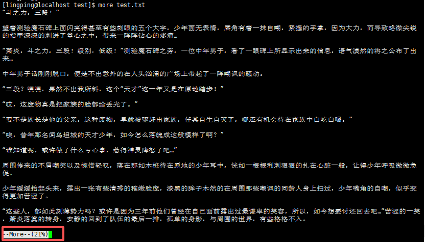 more 命令