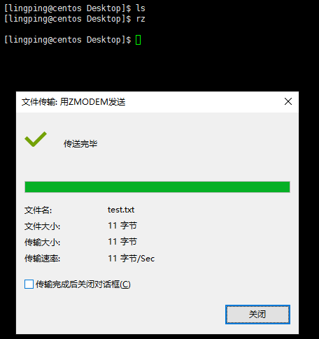 rz 命令示例